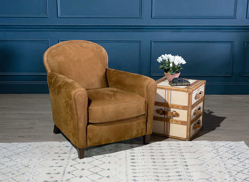 1 Hausmann Chair in King Leather Camel